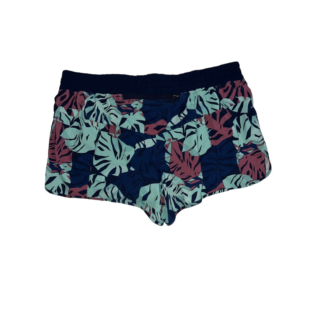 Patagonia Athletic Shorts Large Unisex Tropical Leaf Print Lined Pockets Running